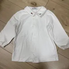 familiar ホワイト 長袖 襟付きシャツ　80