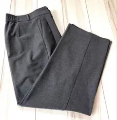 GU タックワイドパンツ ダークグレー S