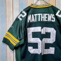 552☆リーボック☆NFL☆ゲームシャツ☆グリーンベイパッカーズ☆総刺繍