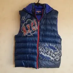 カステルバジャック ダウンベスト フード(脱着可)付 サイズ５０(ＸＬ)