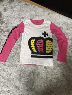 BABYDOLL 長袖 Tシャツ ピンク ホワイト Sサイズのサムネイル
