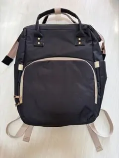 多機能　マザーズバッグ　ブラック　リュック