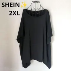 SHEIN✨️/2XL/curve/トップス/ドルマン/半袖/ブラックのサムネイル