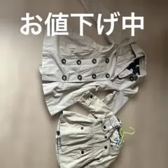 春物！セール！親子ペア　ベージュトレンチコート♡ 2枚セットのサムネイル