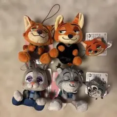 ズートピア2 ぬいぐるみ マスコット 6こ まとめ セット ❺