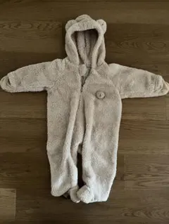 くま耳フード付きロンパース