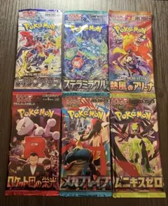 ポケカ サーチ済パック 6種セット