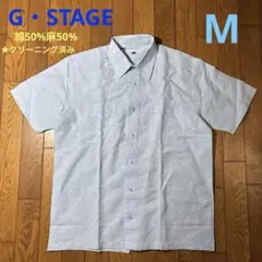 G・STAGE／ライトブルー Mサイズ コットンリネン半袖シャツのサムネイル