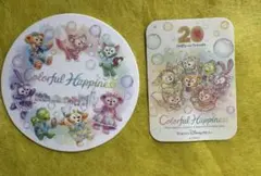 ディズニーシー　ダッフィー　カラフルハピネス　ステッカー