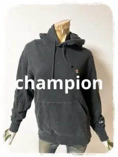 ☘️T20903☘️champion フード ロゴ パーカー L