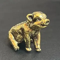 KM084 置物 豚 ぶた 真鍮 縁起物 ブラス 置き物 インテリア 動物