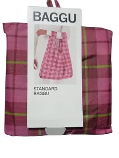新作 BAGGU エコバッグ STANDARD チェック柄(ピンク系)