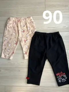 ベビー服　90 ズボン　パンツ　ボトムス 女の子　キティ　GU他のサムネイル