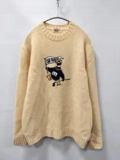 グランドスラム/ニット/ペンギンシニールワッペン/肉厚/LLゆったりシルエット