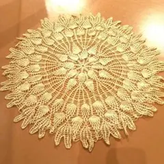 レース編み ドイリー③ 円形 直径約59cm