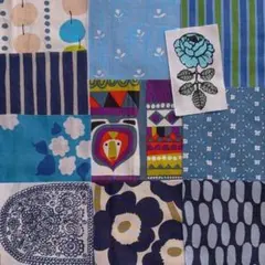 マリメッコ ヴィンテージ レア クックルールー ミニウニッコ ハギレセット 青系