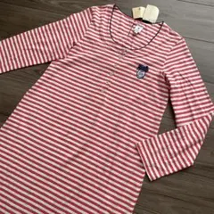 新品❣️Narueナルエー ワンピース ルームウェア パジャマ ボーダー ロングMのサムネイル