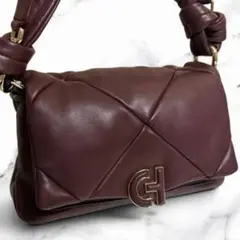 コールハーン　2way キルティング　ショルダーハンドバッグ バーガンディ