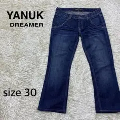 【希少】YANUK DREAMER デニム　ジーンズ　濃紺　ストレート　L