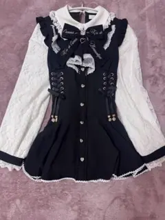 LIZLISA リズリサ ラッフルリボンセットアップ ブラック