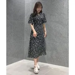 31 sons de modeフルーツ柄フレアスリーブワンピース