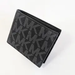 【海外限定品】MICHAEL KORS 二つ折り財布 ブラック 札入れ MK 黒のサムネイル