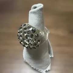 クリアリング ストーン装飾 ボリュームリング