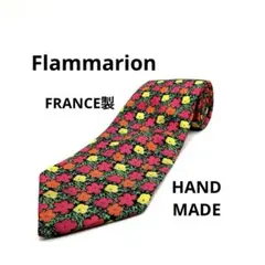 美品 花柄 Flammarion 4 ネクタイ フランス製 シルク 511281