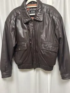 JACKER'S ダークブラウン レザージャケット Lサイズ