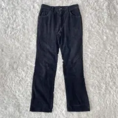 bobsan コーデュロイパンツ　黒　ストレート　秋冬物　カジュアル