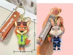 ズートピアキーホルダー2点セット ニック・ワイルドとジュディ・ホップス