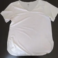 UNIQLO Lサイズ ホワイト Vネック Tシャツ