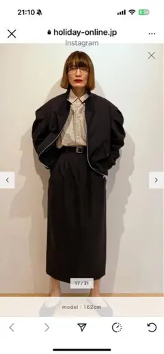 HOLIDAY WOOL PUFF BLOUSON ダークネイビーのサムネイル