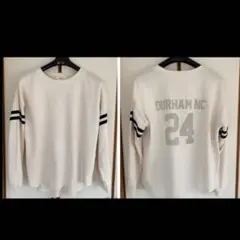 ニコアンド　ナンバリング　ロンT 長袖Tシャツ アイボリー ラウンド　ライン