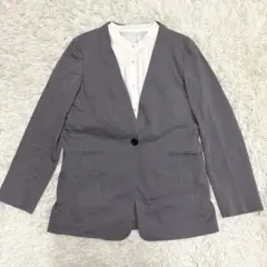 プラステ　PLST ノーカラージャケット　ジャケット　グレー　Lサイズ