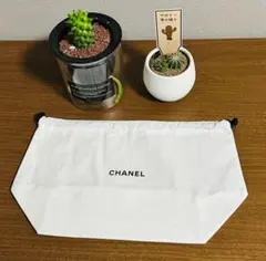 【シャネル Chanel 】巾着 ポーチ ノベルティ コットン