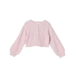 【未使用タグ付き】mezzo piano 120cm ケーブルニットカーディガン