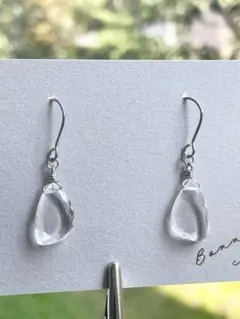 天然石・水晶ピアス (フックを変更しました)