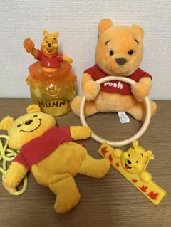 くまのプーさん　ぬいぐるみ　タオルハンガー　ポシェット　クリップ　ポット