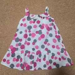 BeBe ベベ　水玉模様キャミソールワンピース　90cm