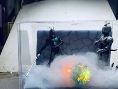 HGガチャ　仮面ライダーv sシャドームーン　ジオラマ