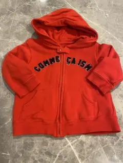 COMME CA ISM 赤 フード付きトレーナー 90cm