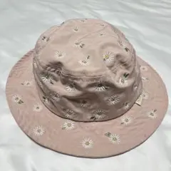 プティマイン 花柄ハット 50 ピンク