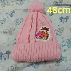 マイケル　ニット帽　ピンク