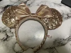 ミニーマウス風ゴールドカチューシャ