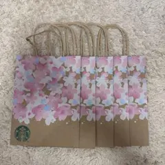 Starbucks ショップ袋 5枚セット 桜デザインのサムネイル