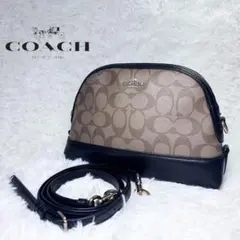 【美品】 COACH コーチ クロスボディ ショルダーバック シグネチャー