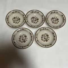 ヴィンテージ　sango china　三郷　カレー皿　 花柄 5枚セットのサムネイル