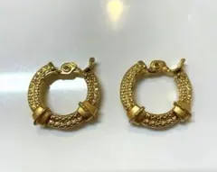 【Monet】ゴールド フープイヤリング