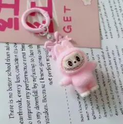 LABUBU ラブブ ミニぬいぐるみ キーホルダー ピンク